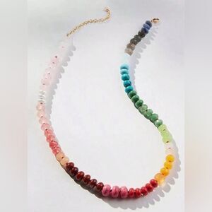Boho beaded summer necklace N453